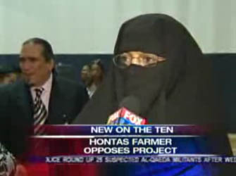 Hontas Farmer on Fox News in a burqa